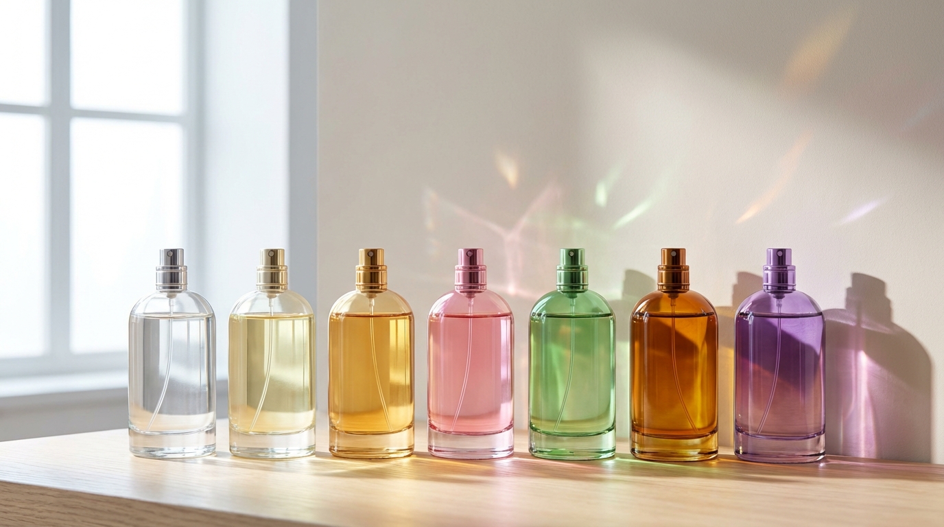 Czy kolor płynu w flakonie ma znaczenie? Poznaj związek między barwą a zapachem